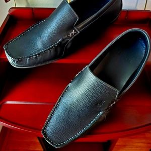 Lacoste in black leather men's shoes size 10